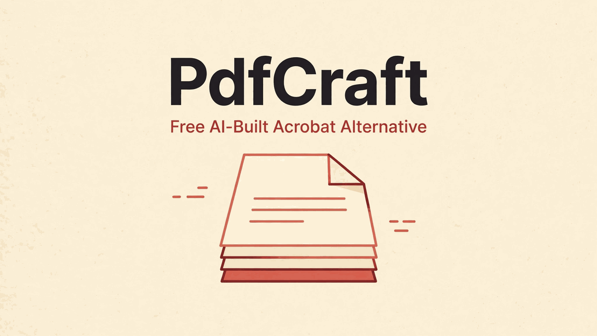 PdfCraft (PrintCraft) – Free AI-Built Acrobat Alternative
